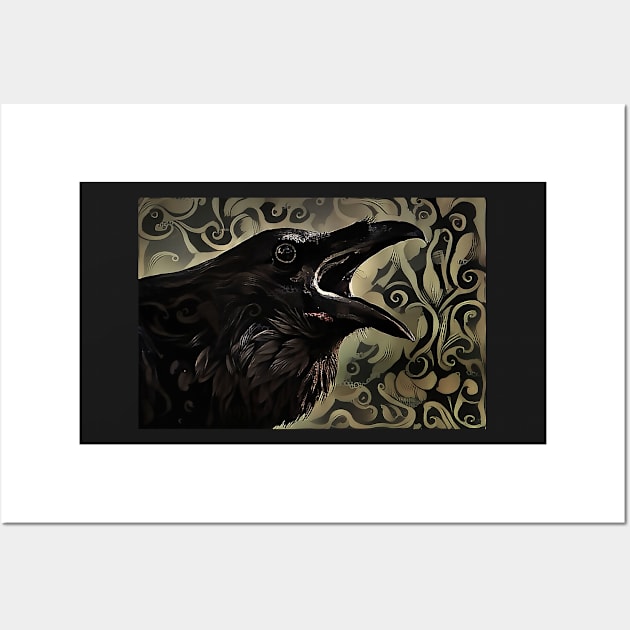 cutup, deepdream, crow Wall Art by Donkeh23